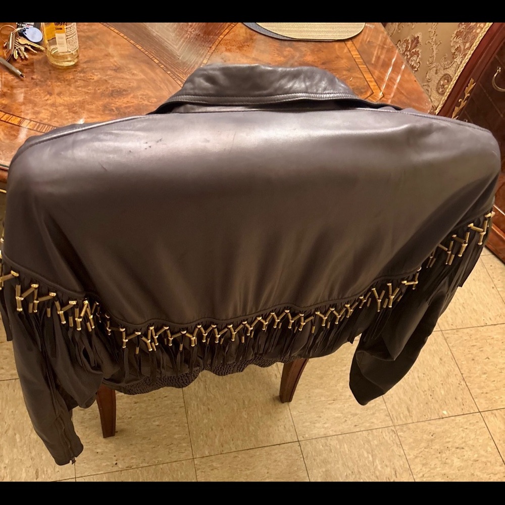 Gianni  Versace 1984 Lambskin Leather with Beaded Fringe
